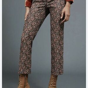 Anthropologie Pants Womens 8 Brown Floral Artsy Boho Hippie Straight Leg
Chino